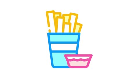 churros spain snack color icon animation