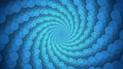 Animated spiral shapes background. Top view, 360 rotation. Seamless loop animation. 4K footage