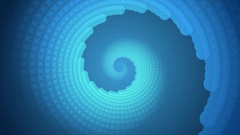Animated spiral shape background. Top view, 360 rotation. Seamless loop animation. 4K footage