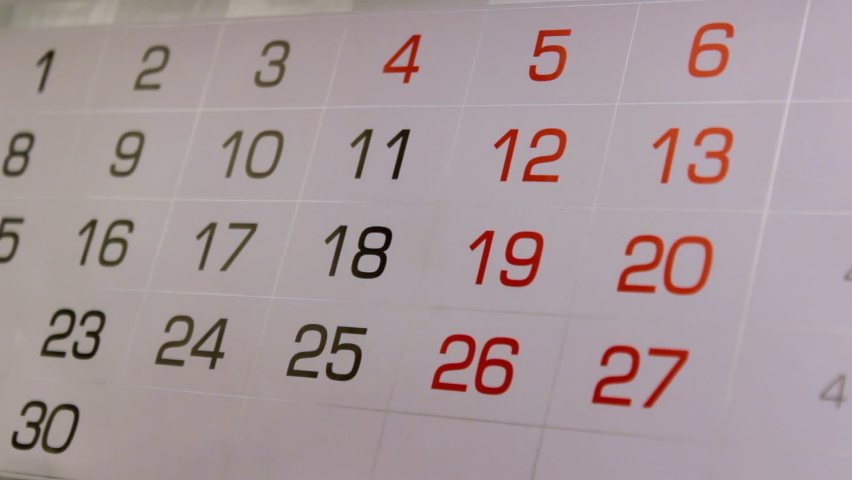 Calendar flip fast passing through months, time flying away Royalty-Free Stock Footage #1089922659
