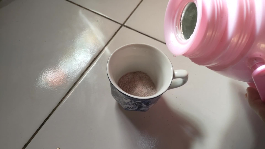 The morning routine starts with making a cup of coffee