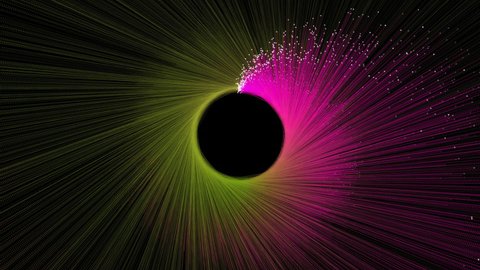 4K Abstract Seamless Loop Glow green pink Streak particles flow swirl Effect Motion Background For Your Event, VJ, Concert, Title, Preview, Presentation. 