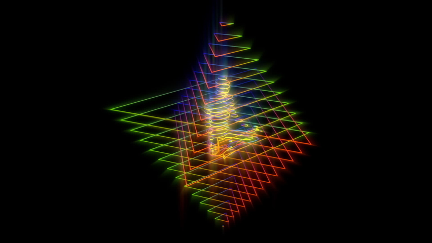 looped 3d animation shining energy object of sacred geometry merkaba Royalty-Free Stock Footage #1089943209