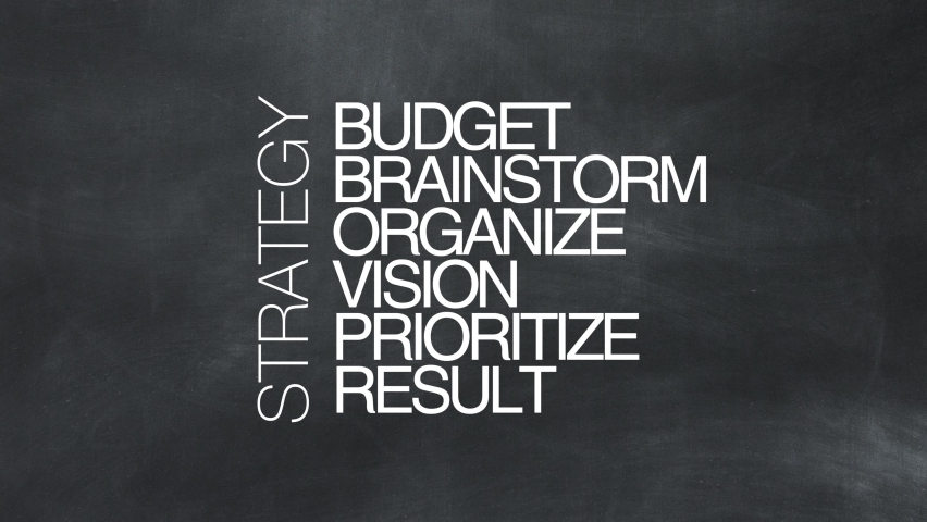 Strategy Words Kinetic Animation Background