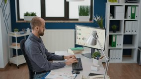 Research analyst planning strategy with business charts on computer, working on marketing development. Sales consultant creating presentation analysis with data graphs and diagram. - Powered by Shutterstock - Get 15% off with code: PIKWIZARD15