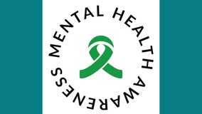 Short video of Mental Health Awareness Month in May. Annual campaign in the United States. Raising awareness of mental health.