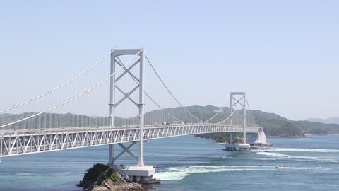 Naruto City, Tokushima Prefecture."Onaruto Bridge as seen from the "Tea Garden Observatory".