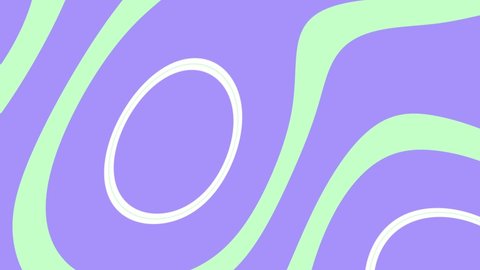 Abstract light green wavy lines on lilac background. Color block wallpaper. Fluid shapes pattern. Flowing curved stripes liquid animation. Web design and presentation template. Trendy graphic poster