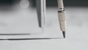 Plan blueprint close-up. Architect designer drawing, professional engineer working, interior creator making architectural house project, drafting building.  - Powered by Shutterstock - Get 15% off with code: PIKWIZARD15