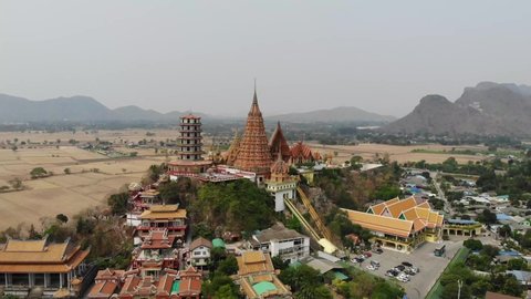 Kanchanaburi  Thailand - March 1 2022: The Tiger Cave Temple, known locally as Wat Tham Suea, in Kanchanaburi province