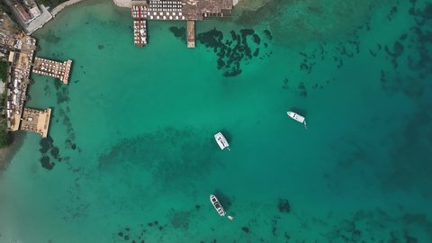 Ayayorgi White Beach Drone Video, Aegean Sea Cesme, Izmir Turkey