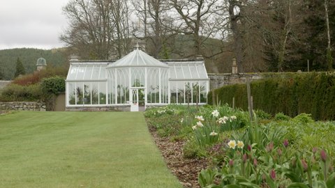 1st May 2022, Ballater, Scotland. The Queens Kitchen garden at Balmoral Scotland.