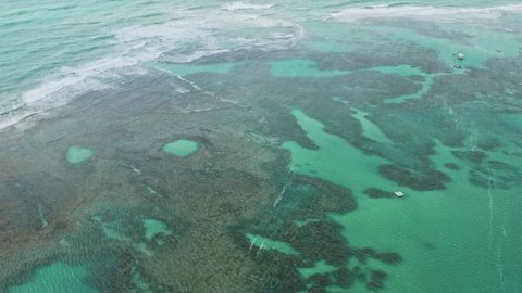 Beach Sea Waves Blue Green Aqua Barra Baia Aerial Drone Shot Nature Coral Reef 