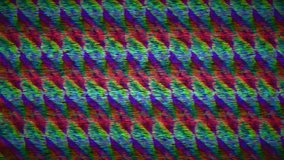 Multicolored dynamic nostalgic trendy interference background. Loop meditation video. 