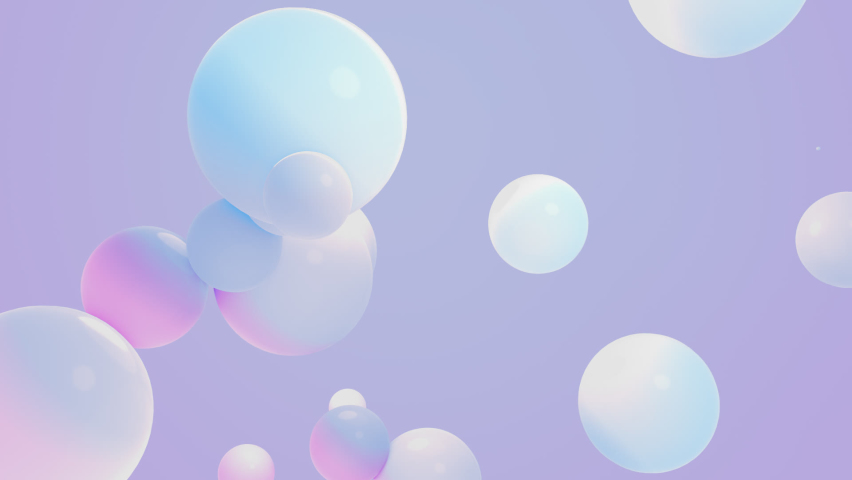 Looped soft pastel purple flowing spheres motion graphics. Royalty-Free Stock Footage #1090010563