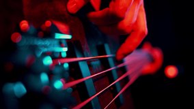 Musician Playing Electric Bass Guitar, Right Hand Close Up. - Powered by Shutterstock - Get 15% off with code: PIKWIZARD15