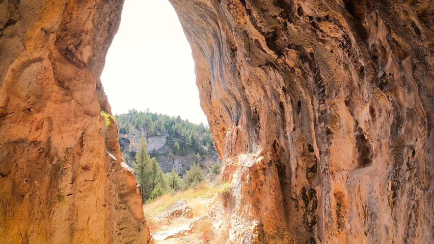a cave at Cañon Del Rio Lobos Natural Park, province of Soria, Castile and Leon, Spain