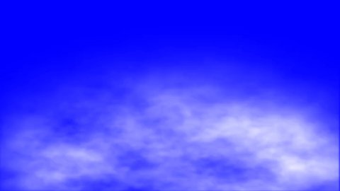 Smokey Fog on Blue Mat Screen Background 4K Animation Footage. Light Smoke Ambiance Effect . Smoke Fog Loop Overlay Motion Background. Fog and Smoky Abstract.