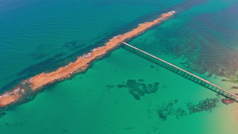 Adelaide local getaway. Famous Port Noarlunga jetty pier and reef. Australia