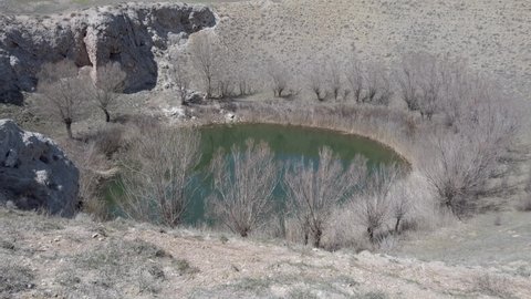 One of the Canova lakes, one of the symbols of the Zara district of Sivas, Kara Lake is a little karst lake.