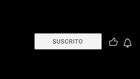 Subscribe Button Spanish On Transparent Background Stock Footage Video ...