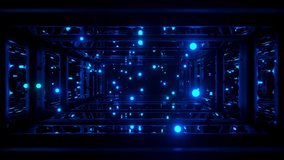 Simple dark motion design bg with spheres. Vj abstract neon glow spheres in air. Animation neon light spheres in dark mirror room. Beautiful modern motion graphic background. - Powered by Shutterstock - Get 15% off with code: PIKWIZARD15