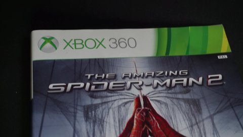 Rome, Italy - May 05, 2022, detail of The Amazing Spider-Man 2, an action and adventure video game based on the film of the same name, developed by Beenox and published by Activision for Xbox 360.