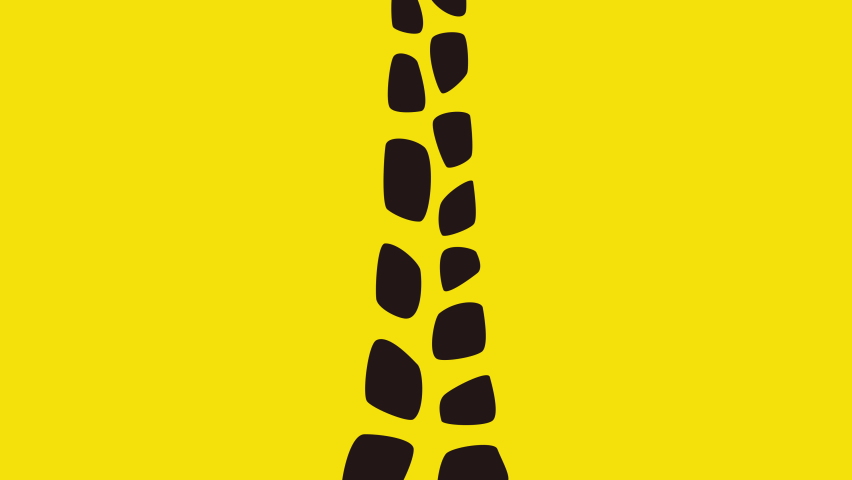 Giraffe Vector Footage Full Hd Resolution, Shaking Head, Nodding Head, Animal Motion Graphic