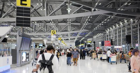 Bangkok, THAILAND - May 6 , 2022 : Suvarnabhumi Airport