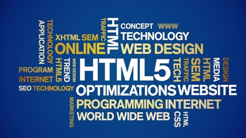 HTML5 animated tag word cloud,text design animation kinetic typography seamless loop. 