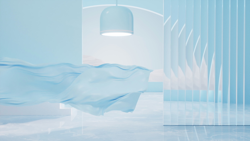 Flowing wave cloth, 3d rendering. | Shutterstock HD Video #1090049949