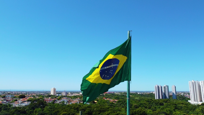 Bandeira Do Brasil Tremulando Com Textura De Pano PNG , Brasil
