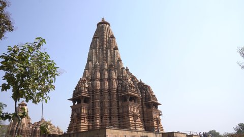 Khajuraho Temple, popular for their erotic architecture, Madhya Pradesh, India, UNESCO World Heritage Site.