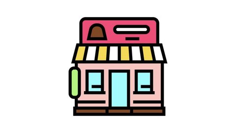 candy store color icon animation