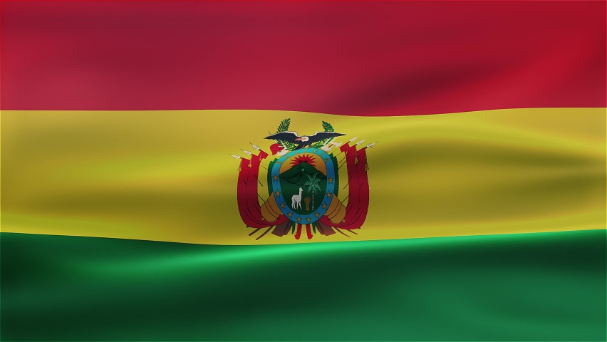 A waving flag on Bolivia, country, national, government, world flag.