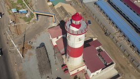 Aerial view of Jamestown light house, Accra