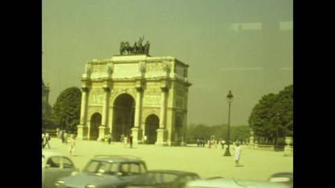 PARIS, FRANCE JULY 1976: Arc de Triomphe in Paris in 70's