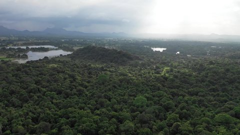 Aerial view of Sigiriya, Sri Lanka.