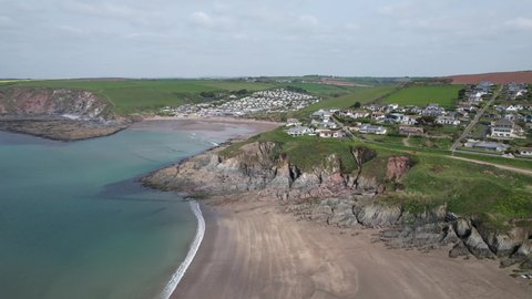 South Devon England Bigbury-on-Sea drone view