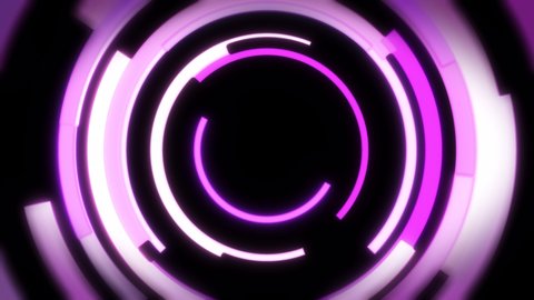 A high tech looking abstract video loop of beautiful circles spinning in a clean composition. A neat motion graphic to incorporate in your productions. Stock Video