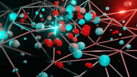 4k 3d Animation Plexus Effect Abstract Stock Footage Video (100% ...
