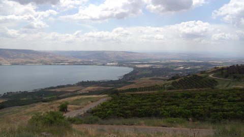 
View of the Sea of Galilee and the Golan Heights
