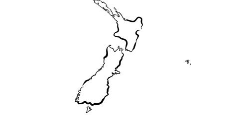 New Zealand - Hand-Drawn Map Animation