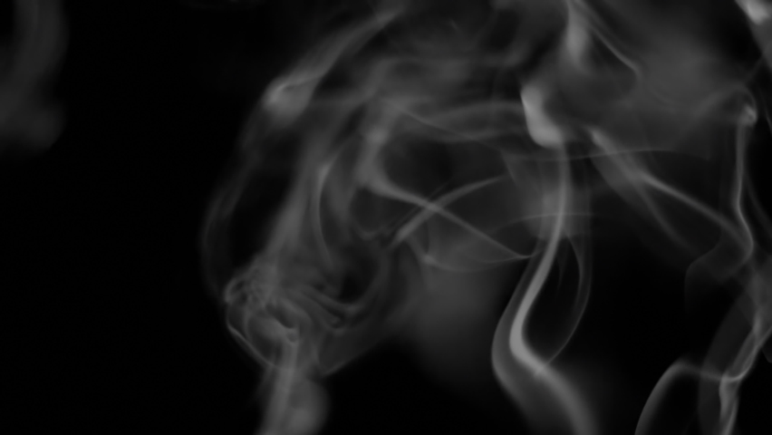 Turbulent smoke Fumes on black background with different behavior | Shutterstock HD Video #1090113463