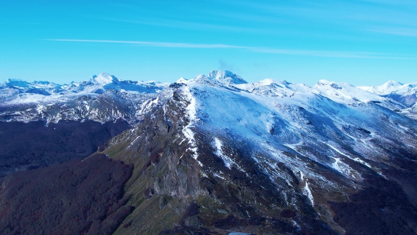 Patagonia Argentina. Amazing snow mountains peak at Ushuaia Argentina province of Tierra del Fuego called Town End the World. Ushuaia Patagonia Argentina. Ushuaia Argentina Tierra del Fuego.