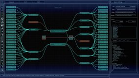 Advanced Monitoring System with Technical Web Server Infographics. Dark Night Mode Interface. Animated Mock-up Template for Computer Displays and Laptop Screens in a Control Room. - Powered by Shutterstock - Get 15% off with code: PIKWIZARD15