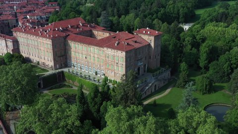 Agliè, Turin, Piedmont, Italy - 05-05-2022: Ducal castle of Agliè