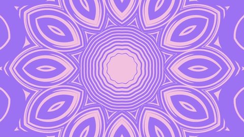 Purple slowly looping kaleidoscope animation