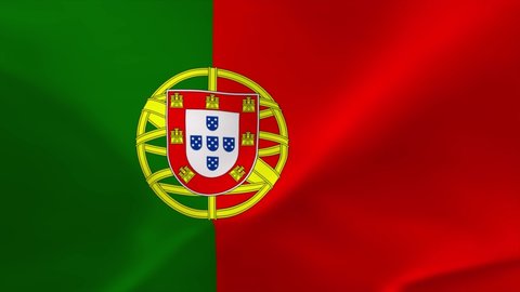 Portugal Waving Flag Animation 4K Moving Wallpaper Background