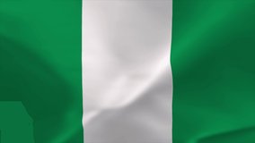 Nigeria Waving Flag Animation 4K Moving Wallpaper Background
